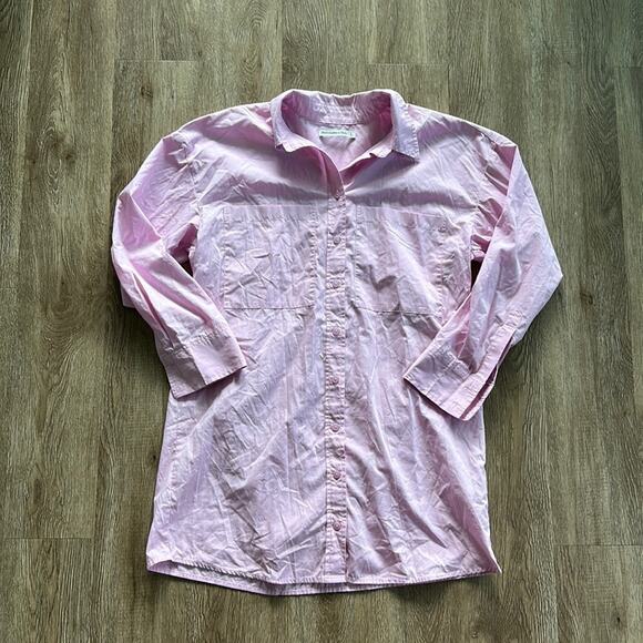 Abercrombie & Fitch Light Pink Relaxed Poplin Shirt Dress Size Small - Picture 1 of 5